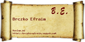 Brczko Efraim névjegykártya